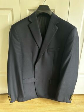 Lauren Ralph Lauren Navy Two-Button Wool Sport Coat
